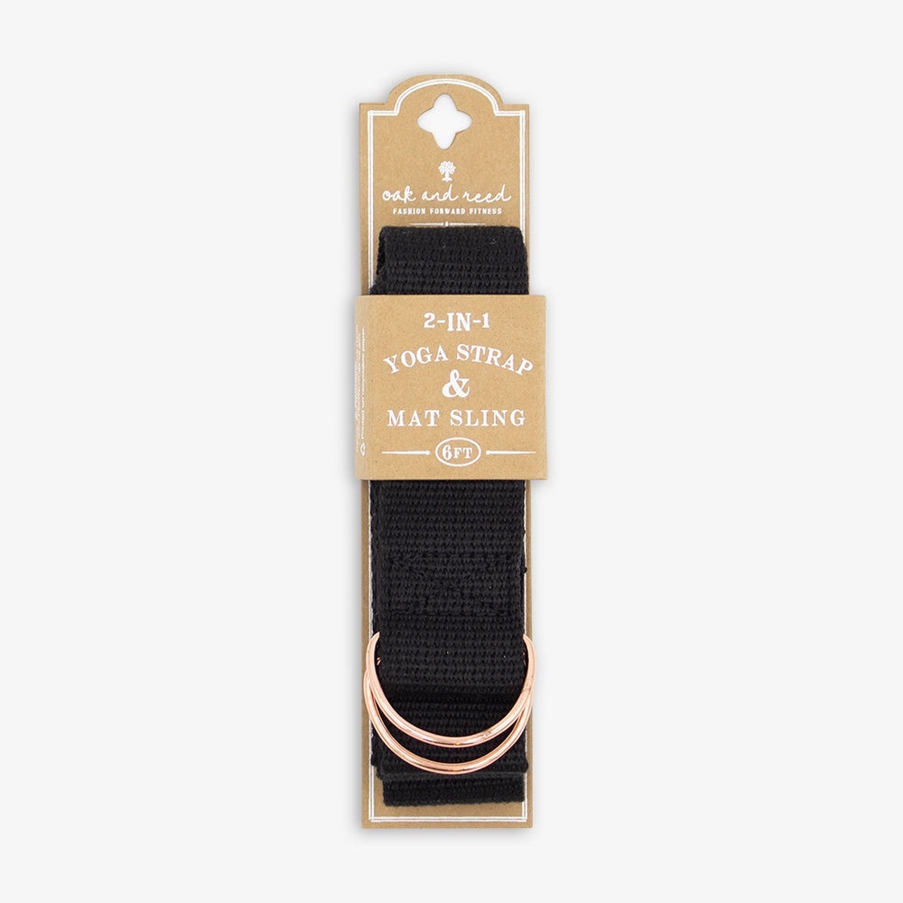 Oak and Reed Black Yoga Strap & Mat Sling